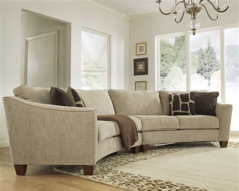 Curved Sectional Sofa Set Rich Comfortable Upholstered Fabric Contemporary Curved Sofa