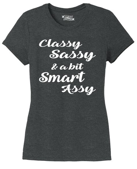 ladies classy sassy bit smart assy cute flirty graphic tee tri blend tee ebay