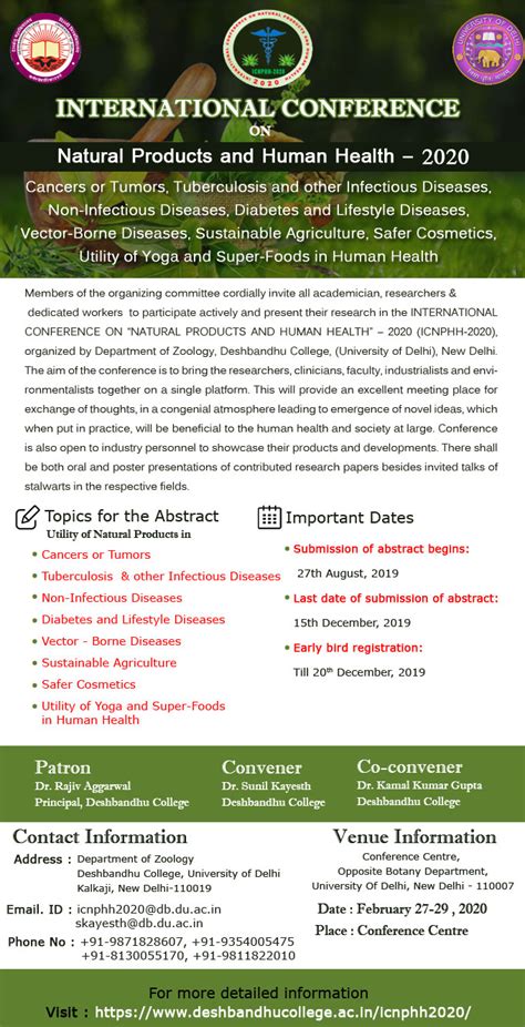 Conference on Natural Products and Human Health - 2020