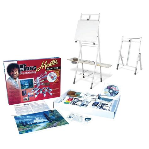 Bob Ross Master Artist Oil Paint Set And 2 In 1 Studio Easel Combined Set