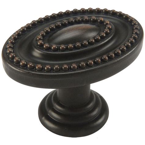 Cosmas 4888orb Oil Rubbed Bronze Oval Beaded Cabinet Knob Cosmas