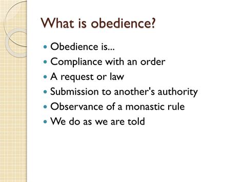 Ppt Obedience Powerpoint Presentation Free Download Id2651181
