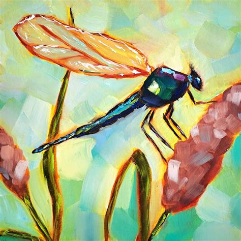 Dragonfly Paintings Etsy