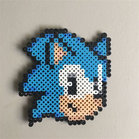 Sonic The Hedgehog Perler Midi Bead Sprite 8 Bit Pixel Art Etsy