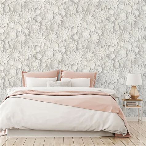 Fake A Flower Wall For Just £9 With This 3d Floral Wallpaper From Wayfair