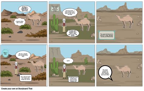 How The Camel Got His Hump Vocabulary Storyboard