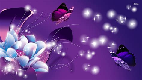 Фиолетовые обои с бабочками 70 фото