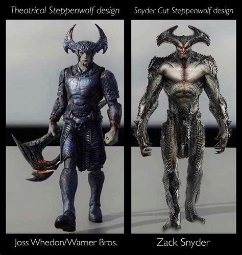 Concept art from zack snyder's justice league has surfaced online, giving fans a closer look at steppenwolf's original design. What do you think about Steppenwolf's desing in the Snyder ...