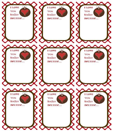 Reasons Why I Love You Cards Printable Cards