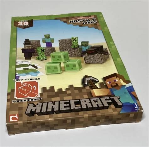 Minecraft Overworld Hostile Mobs Paper Craft Over 30 Pieces Brand New