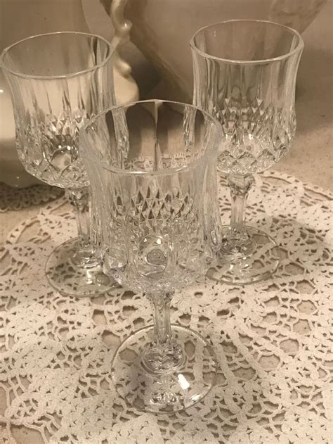 Vintage Set Of 3 Small Crystal Cordial Glasses Wine Glasses Etsy Cordial Glasses Wine