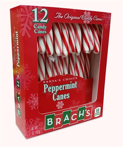 Brachs Peppermint Candy Canes 57 Oz 12 Count