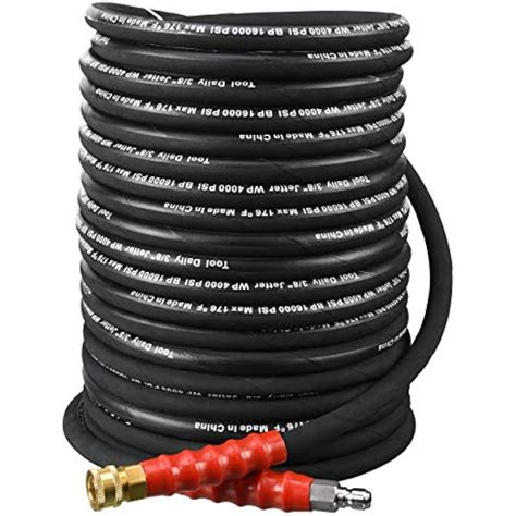 Pressure Washer Hose 38 Inch X 50 Ft Quick Connect 4000 Psi High