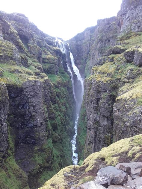 Glymur Waterfall Between Continents