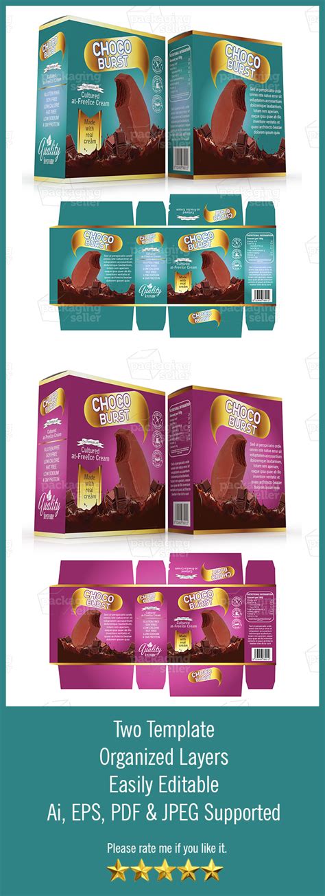 Ice Cream Packaging Template Vol Packaging Design Company