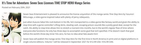 Seven Seas On Twitter Heres Some More Information About The Mature