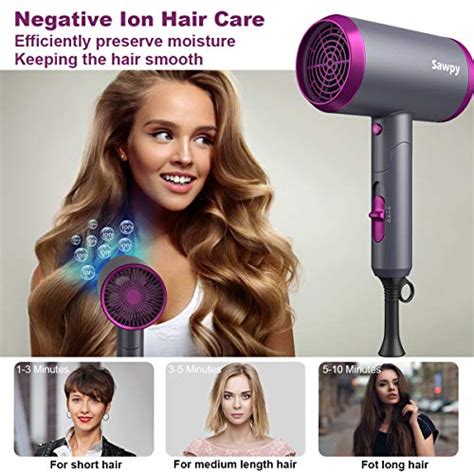 Ionic Hair Dryer 1800w Professional Salon Negative Ions Blow Dryer