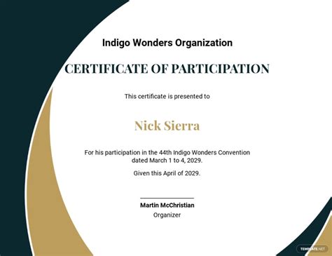Participation Certificate Template Free Pdf Word Doc With Awesome