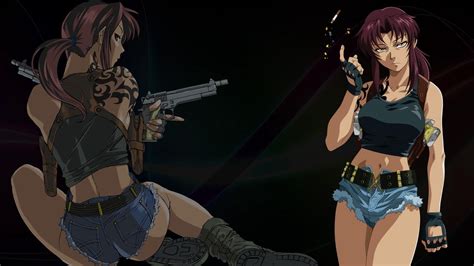 Pirate Black Lagoon Military Revy Hot Girl Mafia Short Cool 1080p Two Gun Black Hd