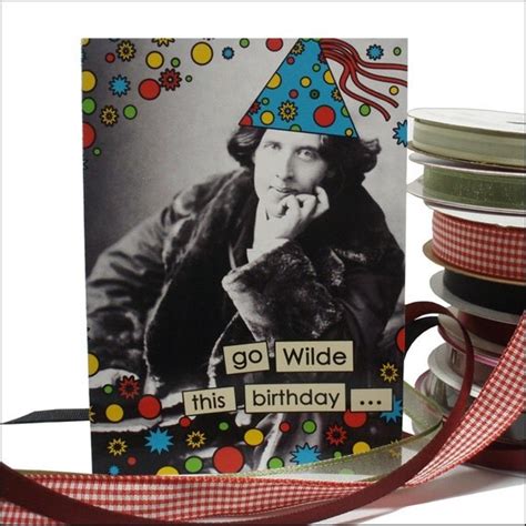 Funny Oscar Wilde Birthday Card By Wanderingreader On Etsy