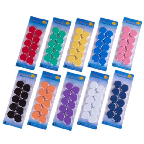 Mounting Magnetic Buttons 10 Colors Options Diameter 30x10mm White Board Ferrite Magnet In Pot