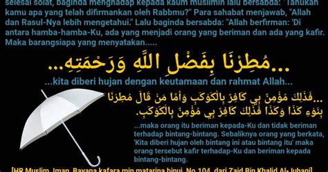 Infografik: Doa Selepas Hujan
