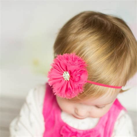 Hot Pink Flower Headband Hot Pink Headband By Mommysbowcreations