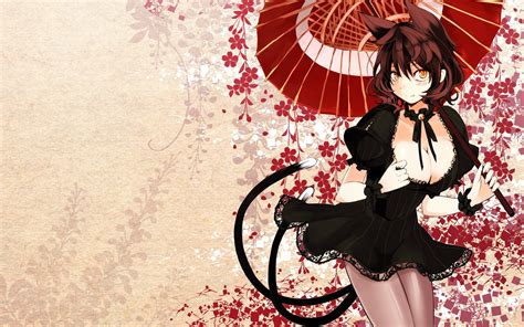 Cat Girl Big Boobs Anime Girls Anime Animal Ears Umbrella 3840x2400 Wallpaper Wallhavencc