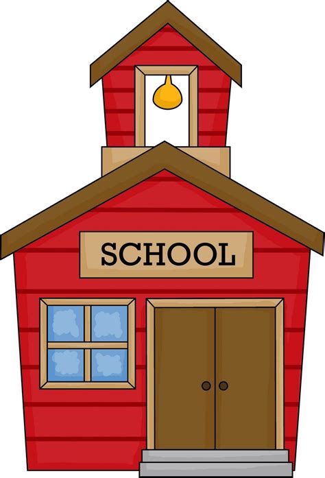 School Red School House Kindergarten Lessons School Clipart