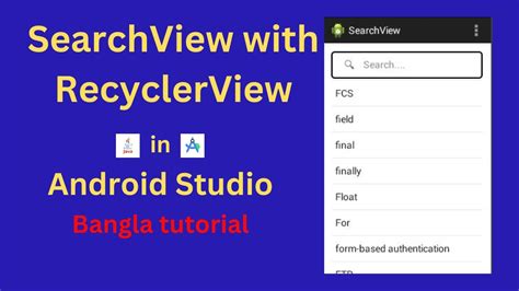 SearchView With RecyclerView In Android Studio Part Bangla Tutorial EduTechBD YouTube