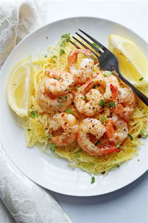 Whole30 paleo shrimp scampi is one of the best ways to make spaghetti squash and shrimp together. Light Shrimp Scampi with Spaghetti Squash - Grandbaby Cakes