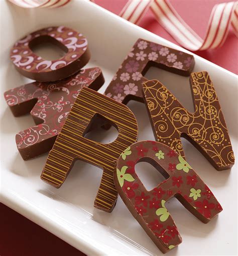 Patterned Milk Chocolate Letter By Choklet