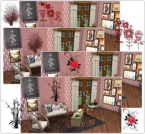 Wall Deco Flowers At Annetts Sims 4 Welt Sims 4 Updates