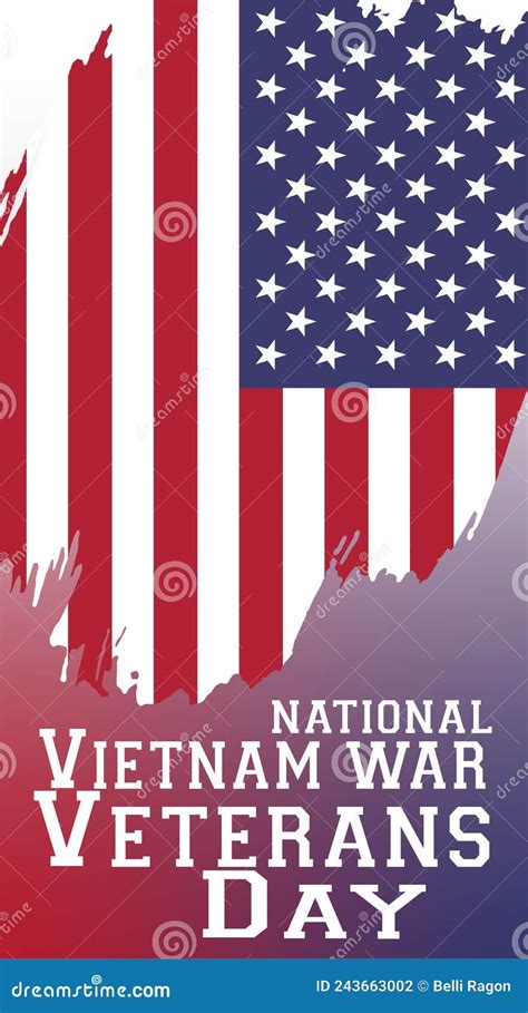 National Vietnam War Veterans Day Poster Stock Vector Illustration Of