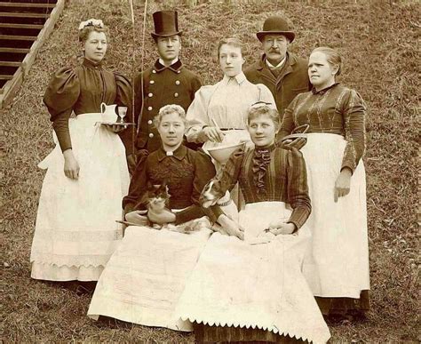 Victorias Rusty Knickers House Servants Posing With The Tools Of Their