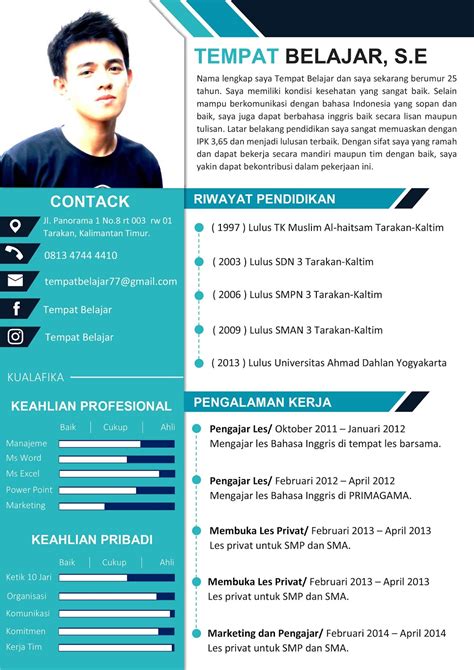 Download Template Cv Yang Menarik Rewalu