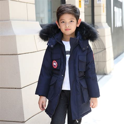 Kids Boys Winter Coat Snow Jackets 2018 New Duck Down Jackets With Fur