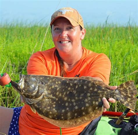 Caught A Gulf Flounder On Freeport Using A Pearl White Gulp