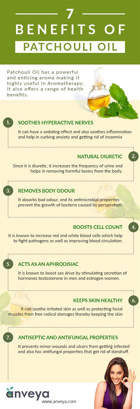 7 Benefits Of Patchouli Oil Infographic