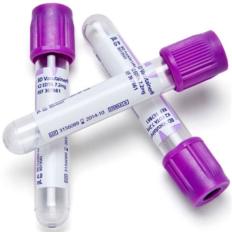 Bd Vacutainer Blood Collection Tubes Lavender 367861 Excell Home