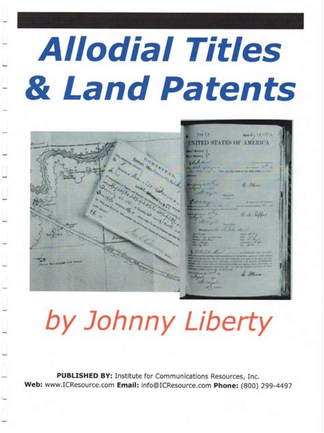 Allodial Titles And Land Patents Pdf