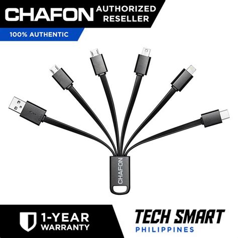 Chafon 6 In 1 Multi Usb Charge Cable With Type C Lightning Mini