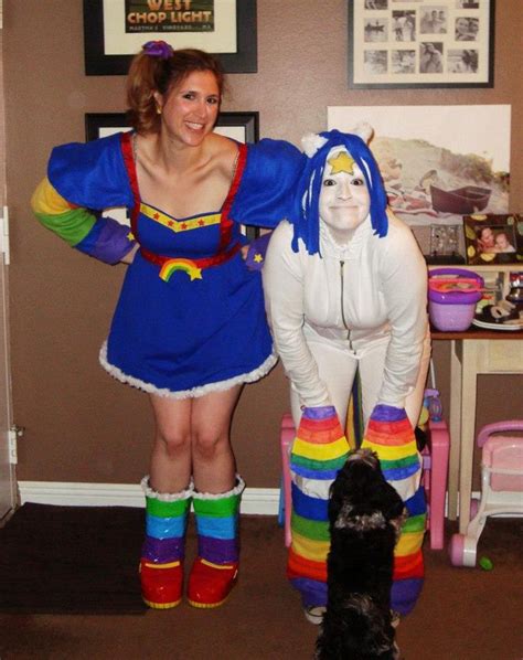 Lesbian Couple Costume Halloween Ali And Olivia As Rainbow Brite And Starlite From Rainbow Brite
