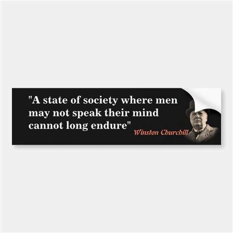 Winston Churchill Quote On Free Speech Bumper Sticker Zazzle