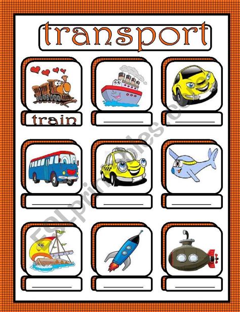 Transport Esl Worksheet