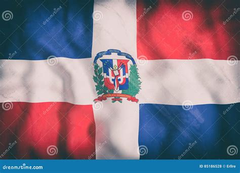 Ondeggiamento Della Bandiera Della Repubblica Dominicana Illustrazione
