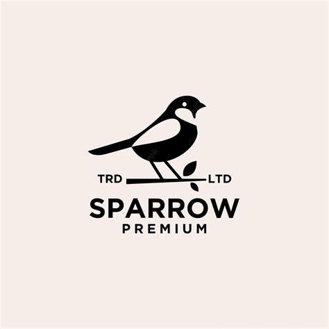 Premium Vector Sparrow Vector Black Logo Illustration Design