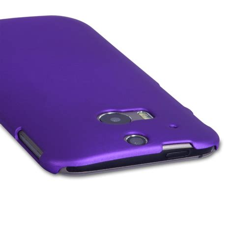 Yousave Accessories Htc One M8 Hard Hybrid Case Purple