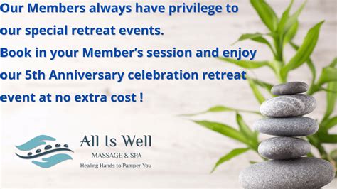 Anniversary 2021 Service Menu Best Holistic Massage And Spa Katy Tx All Is Well Massage And Spa
