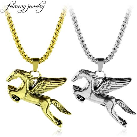 Feimeng Jewelry Percy Jackson Necklace Magical Beautiful Wings Horse